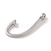 Non-Tarnish 304 Stainless Steel Hook Clasps LS-STAS-C109-14A-P-2