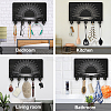 Wood & Iron Wall Mounted Hangers HJEW-WH0055-228-6