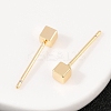 Brass Stud Earrings for Women EJEW-G441-05A-G-2