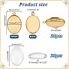 DIY Blank Oval Pendant Making Kits DIY-PH0021-46-2