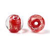 Handmade Gold & Silver Foil Glass Beads FOIL-N030-03A-01G-3