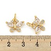 Brass Micro Pave Clear Cubic Zirconia Pendants KK-G490-27G-3