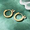 304 Stainless Steel Ring with Heart Hoop Earrings EJEW-K268-37G-3