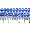 AB Color Plated Transparent Electroplate Beads Strands EGLA-H104-06G-4