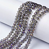 Electroplate Transparent Glass Beads Strands EGLA-A034-T2mm-F11-1