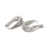 Teardrop Rack Plating Brass Micro Pave Cubic Zirconia Hoop Earrings EJEW-A027-07P-2