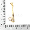 Brass Micro Pave Clear Cubic Zirconia Pendants KK-Z150-17G-3