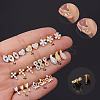Brass Micro Pave Clear Cubic Zirconia Cartilage Earrings WGF4DCF-12-1