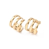 304 Stainless Steel Triple C-Shaped Cuff Earrings EJEW-K268-82G-4