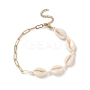 4Pcs 4 Style Natural Shell Beaded Anklets Set AJEW-AN00526-8