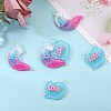 10 Sets Gradient Color Opaque Resin Pendants RESI-SZ0001-91D-4