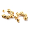 304 Stainless Steel C-shape Stud Earring Findings EJEW-B023-13G-2