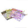 Gold Stamping Butterfly Rectangle Organza Gift Bags OP-L006B-02-1