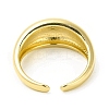 Word Tomorrow Will Be Better Brass Open Cuff Ring for Women RJEW-H120-04G-3