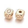 Brass Micro Pave Cubic Zirconia Beads KK-K238-16G-O-2