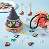 44pcs 11 styles Opaque & Transparent Resin Pendants RESI-TA0001-82-7