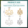 20Pcs 2 Colors 304 Stainless Steel Pendants STAS-UN0057-43-3