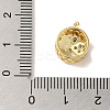 Rack Plating Brass Micro Pave Clear Cubic Zirconia with Enamel Pendant KK-P267-16G-3
