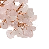 Natural Rose Quartz Chips Tree Decorations DJEW-M012-01D-3