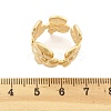 Flower Brass Cuff Rings for Women RJEW-B119-14G-01-5