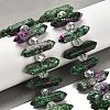 Natural Ruby in Zoisite Double Terminated Point Beads Strands G-H069-B08-01-2