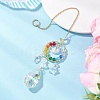 Glass with Natural Quartz Crystal Chip Window Hanging Suncatchers HJEW-JM04574-2