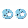 Spray Painted Brass Charms LS-KK-Q252-003D-1