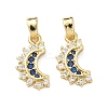 Brass Micro Pave Cubic Zirconia Pendants KK-F930-07G-1