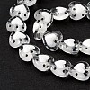 Transparent Glass Beads Strands LAMP-F029-04I-4