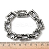 304 Stainless Steel Link Chain Bracelets for Men Women BJEW-D385-05AS-5