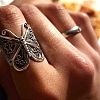 Retro Alloy Adjustable Finger Rings for Women FS-WG84129-02-3
