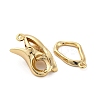 Brass Micro Pave Clear Cubic Zirconia Fold Over Clasps KK-C075-25G-2