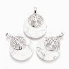 Natural Howlite Pendants G-F573-C19-1