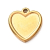 304 Stainless Steel Pendant Cabochon Settings STAS-Z204-04G-07-1
