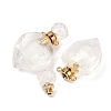 Natural Quartz Crystal Faceted Teardrop Bottle Pendants G-A225-02G-03-2