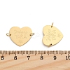 304 Stainless Steel Heart Connector Charms STAS-P396-03A-G-3