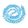 Electroplate Glass Beads Strands EGLA-N002-13-A05-2