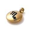 304 Stainless Steel Black Enamel Charms STAS-R009-02G-12-2