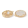 Real 18K Gold Plated Brass Micro Pave Clear Cubic Zirconia Pendants ZIRC-J039-14G-D-2