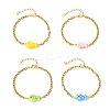 Handmade Porcelain Beads Link Bracelets BJEW-JB13676-3