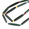 Handmade Millefiori Glass Lampwork Strip Beads Strands LA-N047-01G-3