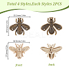 8Pcs 4 Styles Bee Alloy Chandelier Component Links FIND-GO0003-87-2