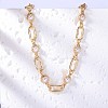 Imitation Pearl Sun & Oval Boho Link Chain Necklaces JN1131A-3