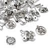 40Pcs 10 Styles Tibetan Style Alloy Pendants FIND-FP0001-23-3