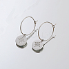 Non-Tarnish 304 Stainless Steel Star Dangle Hoop Earrings for Women CD0332-2-1
