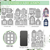 3Pcs 3 Styles Vintage Window Theme Carbon Steel Cutting Dies Stencils DIY-WH0309-4526-2