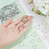 DIY 304 Stainless Steel Triangle Dangle Earrings Making Kit DIY-DR0001-40-3