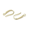 Brass Micro Pave Cubic Zirconia Earring Hooks KK-C048-14B-G-2