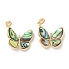 Brass Micro Pave Clear Cubic Zirconia Pendants KK-L211-020G-03-1