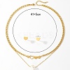 Golden Stainless Steel Jewelry Set QE0758-4-3